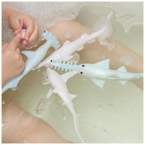 Cartone 6 Set Shark 3 Animali Marini Da Bagnetto 21 Cm - Foto 3