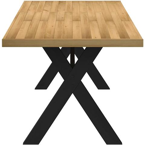 Tavolo Pranzo Noain Gambe A Forma X 180x90x75 Cm Legno Massello - Foto 2