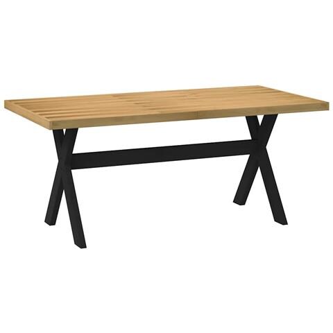Tavolo Pranzo Noain Gambe A Forma X 180x90x75 Cm Legno Massello - Foto 1