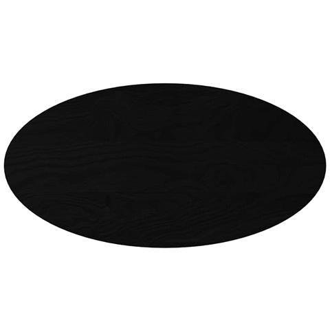 Piano Tavolo Marrone Scuro 100x50x2 Cm In Rovere Massello Ovale - Foto 2