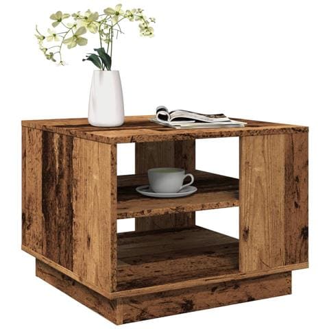 Tavolino Da Salotto Legno Antico 55x55x42 Cm Legno Multistrato - Foto 1
