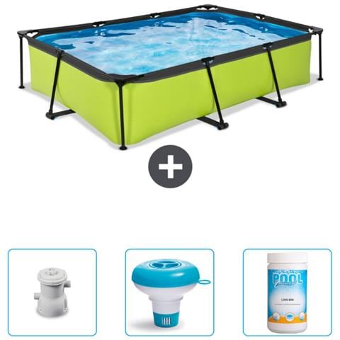 Piscina Fuori Terra - Rettangolo - 300x200x65 Cm - Groen - Include Accessori Coordinati Cb77 - Foto 1