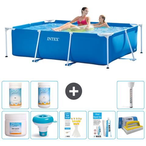 Piscina Fuori Terra - Rettangolo - 220x150x60 Cm - Blu - Include Accessori Coordinati - Foto 1