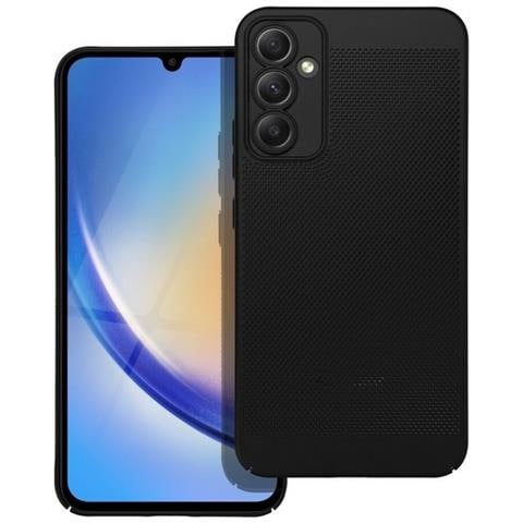 Custodia Back Cover Shell Rigida Antiscivolo Traforata Per Samsung Galaxy A34 5g Black - Foto 1