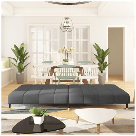 Lusso Casadino -  Divano Letto A 2 Posti Grigio Scuro In Velluto - Foto 2