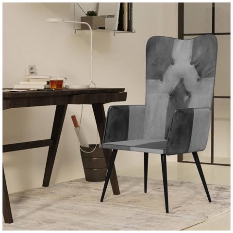 Lusso Casadino -  Poltrona Wingback Grigia In Vera Pelle - Foto 8