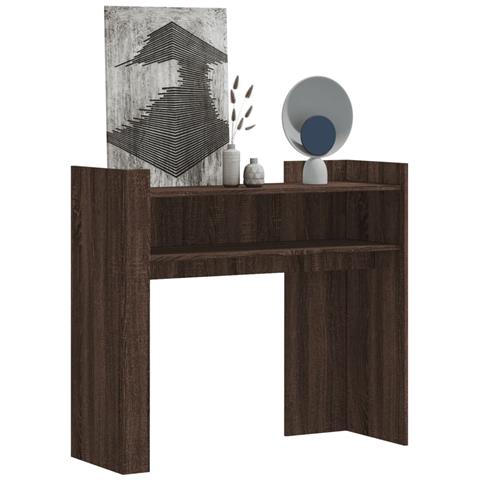Tavolino Consolle Rovere Fumo 100x35x90 Cm In Legno Multistrato - Foto 8