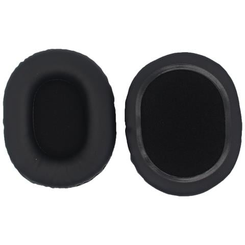 Cuscinetti Auricolari Ovali Premium 100x80mm - Pelle Proteica, Neri (confezione Da 2) - Foto 1