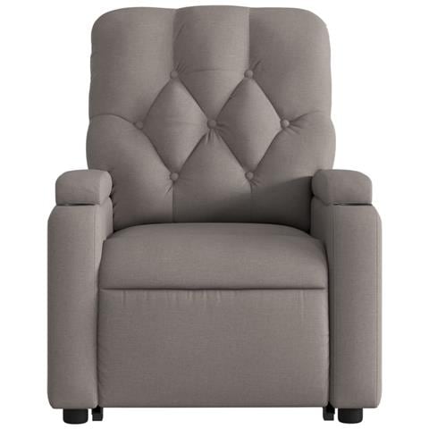 Poltrona Alzapersona Reclinabile Tortora in Tessuto - Foto 9