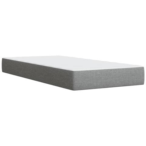 Giroletto a Molle con Materasso Grigio Chiaro 80x200 cm Tessuto - Foto 9