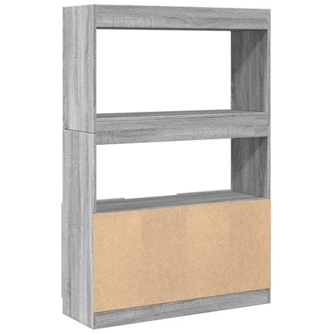 Credenza Grigio Sonoma 92x33x140 cm in Legno Multistrato - Foto 9