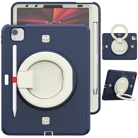 Custodia Per Ipad Air 5/air 4/pro 11"" Supporto Porta Penna Blu Navy - Foto 4