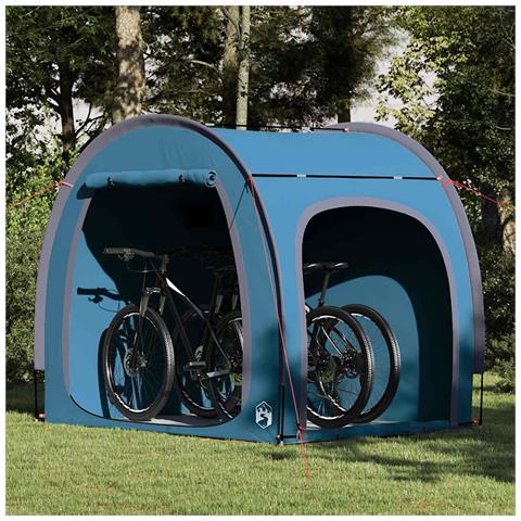 Tenda porta biciclette con tetto Blu 218 x 156 x 180 cm - Foto 2
