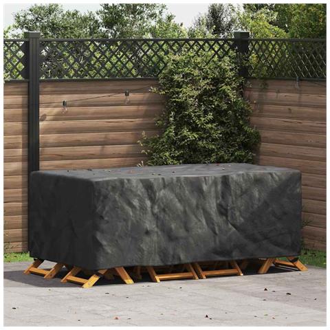 Copertura per mobili da esterno Nero 200 x 110 x 70 cm 420D - Foto 2