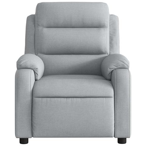 Poltrona Elettrica Reclinabile Grigio Chiaro in Tessuto - Foto 9