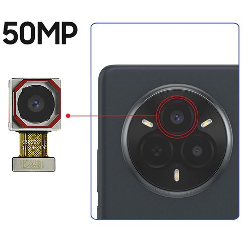Fotocamera Posteriore Per Realme 14 Pro Sensore Principale Grandangolare Da 50mp - Foto 4