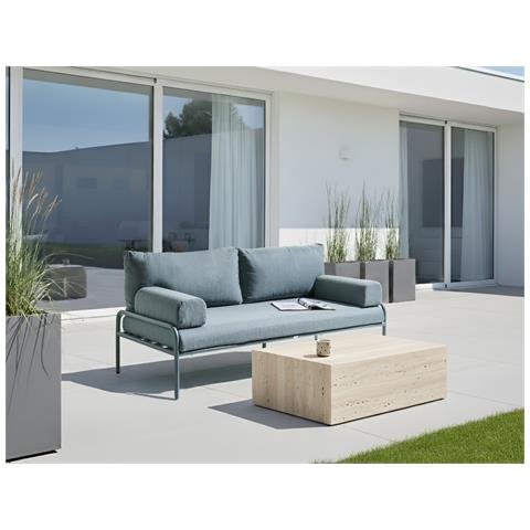 Divano Da Giardino 2 Posti Solofra Metallo Verde Menta - Foto 1