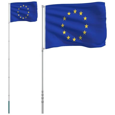 Asta e Bandiera Europa 5,55 m Alluminio - Foto 1