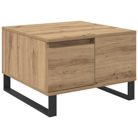 Tavolino da salotto Rovere artigianale 55 x 55 x 36,5 cm - Foto 1