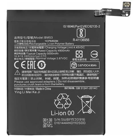 Oem Batteria Testata Ricambio Pari Originale Bm53 Per Xiaomi Mi 10t - Mi 10t Pro - Foto 1