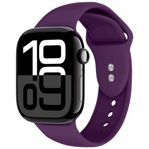 Bracciale Per Apple Watch 44 / 45 / 46 / 49mm In Silicone Liquido, Viola - Foto 1