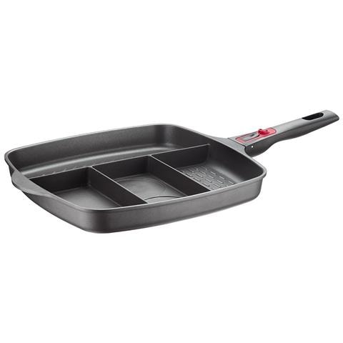 Multipan PRO 32x32 cm con Coperchio - Alluminio Pressofuso, Rivestimento Antiaderente a 3 Strati Senza PFOA - Fondo Induzione - Manici Removibili - Adatta al Forno e all'induzione - Made in Italy - Foto 1
