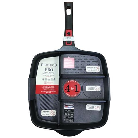Multipan PRO 32x32 cm con Coperchio - Alluminio Pressofuso, Rivestimento Antiaderente a 3 Strati Senza PFOA - Fondo Induzione - Manici Removibili - Adatta al Forno e all'induzione - Made in Italy - Foto 2