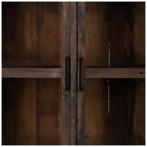 Vetrina Artigianale In Legno Con 2 Ante Marrone, 100x40x180h Cm - Foto 8