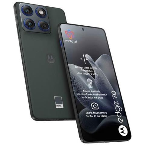 Edge 70 5G 256GB 8GB Ram Display 6,67" pOLED Super HD Main Camera 50+50MP f / 2,0 Selfie 50MP DualSim: nanoSim+eSim Android 16 Snapdragon 7 Gen4 4800mAh PANTONE Gadget Grey - Foto 1