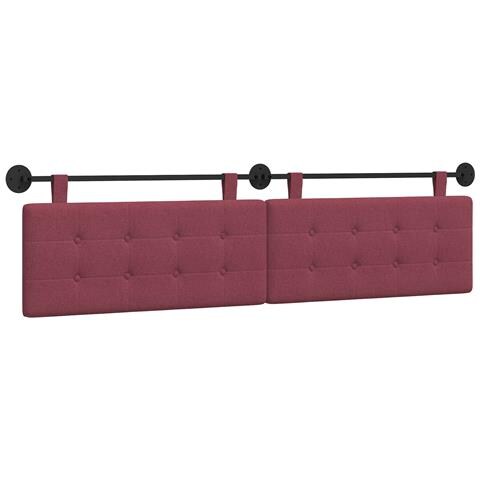 Testata appesa Rosso Vino 210 x 55 x 5 cm Tessuto - Foto 1