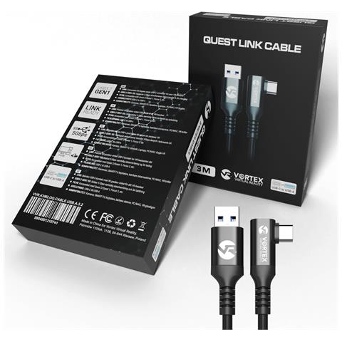 Cavo Di 3 M Da Vortexvr Usb-a A Meta Quest Link | A Quest 3s Quest 3 Quest 2 - Foto 1