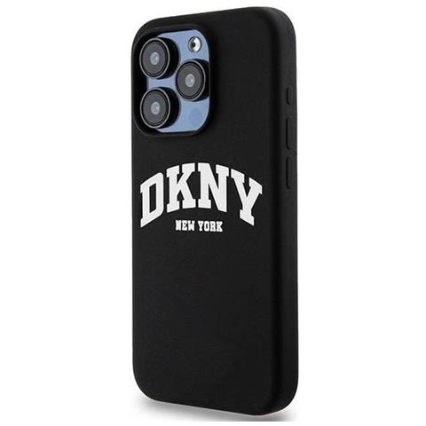 Dkny ""custodia In Silicone Liquido Con Logo Bianco Magsafe"" Per Iphone 15 Pro"" - Colore Nero - Foto 1