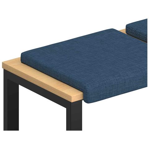 Cuscino per panchina 2 pz Tessuto Blu Profondità 35 cm - Foto 1