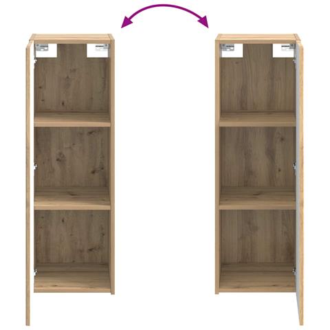 Set di mobili per il bagno 2 pz Rovere Artigianale - Foto 2