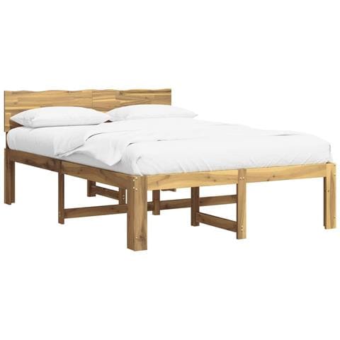 Letto matrimoniale con testiera ROSTOCK Bianco 140 x 190 cm - Foto 1