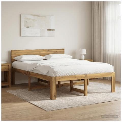 Letto matrimoniale con testiera ROSTOCK Bianco 140 x 190 cm - Foto 2
