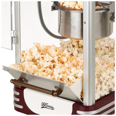 Macchina per Pop Corn POP330,design retrò, pentola in acciaio inox e alluminio, 50 g, porta magnetica, 360 W - Foto 2