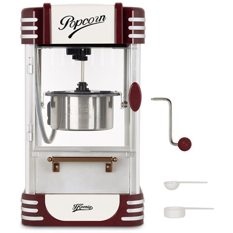 Macchina per Pop Corn POP330,design retrò, pentola in acciaio inox e alluminio, 50 g, porta magnetica, 360 W - Foto 6