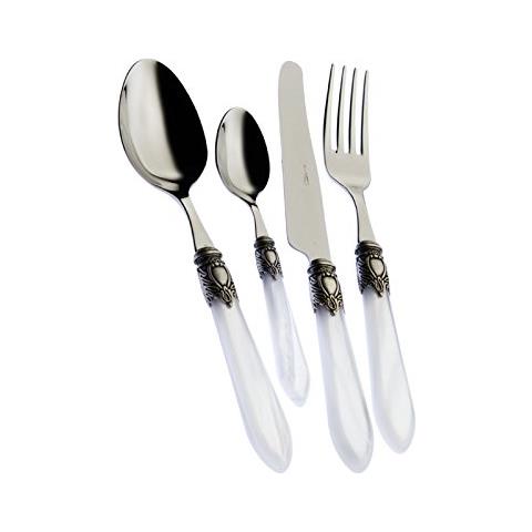 Posate Oxford , Set 50 Pz. - Bianco Argento - Foto 1
