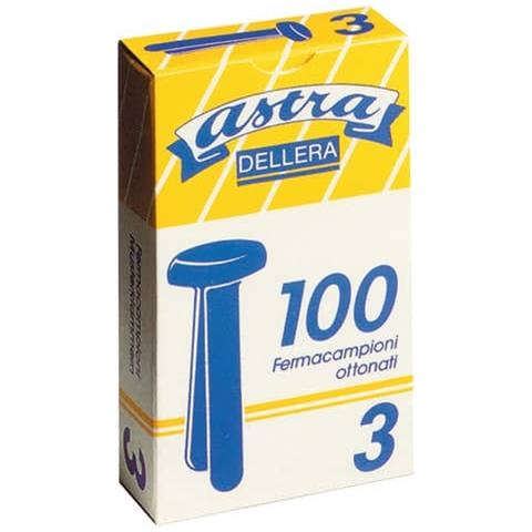 Scatola 100 Fermacampioni Semigiganti N. 10 50mm Ottonati Astra - Foto 2