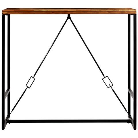 Tavolino Da Bar In Legno Massello Di Recupero 120x60x106cm - Foto 10