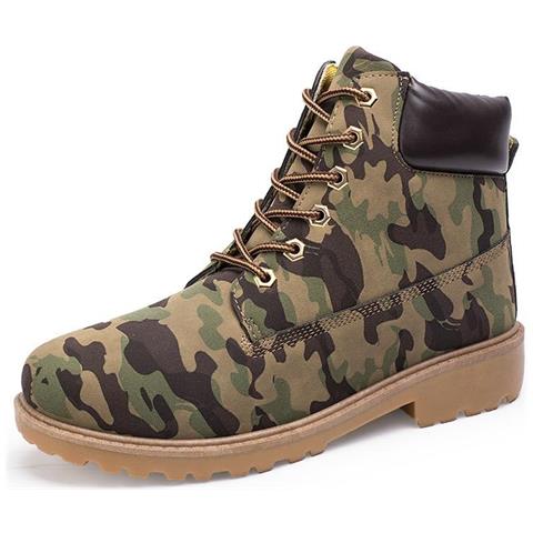 SLOWMOOSE - Stivali Di Gomma Alla Moda Invernali, Scarpe Militari Stringate  Per Uomo [ camo / 4.5] - ePRICE