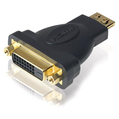 PureInstall PI015, HDMI Type A Male, DVI-D Female, Maschio / femmina, Nero, Oro, 1920 x 1200 Pixel - Foto 1