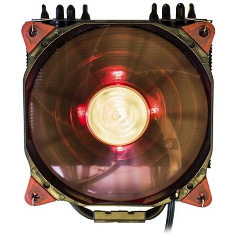 AM4 Mars Gaming MCPU3+ LED rossi Dissipatore di calore per PC,ventola 92mm