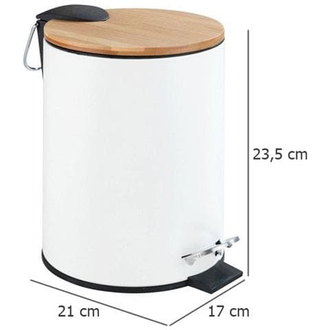 Cestino Bagno Tortona, Easy Close, 3 L, Bianco Opaco, - Foto 3