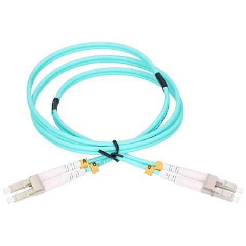 Patchcord LC /UPC-LC /UPC Multimodale, OM3, Duplex, 3mm, 3m - Foto 1