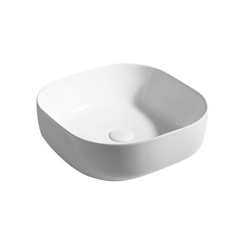 Lavabo Appoggio 43x43 Cm Bianco La55 - Foto 2