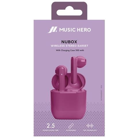 Nubox Auricolare True Wireless Stereo (TWS) In-ear Musica e Chiamate USB tipo-C Bluetooth Viola - Foto 2