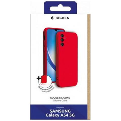 Cover Silicone Per Samsung A54 5g Con Cordino Da Polso Abbinato, Rosso - Foto 2