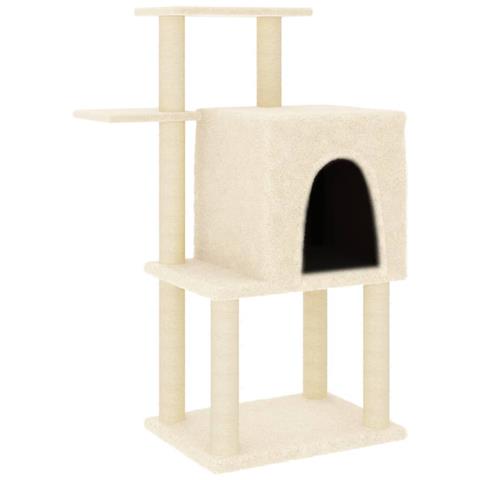 Albero Per Gatti Con Tiragraffi In Sisal Crema 97 Cm - Foto 1